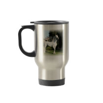 White Horse Stainless Steel Travel Mug