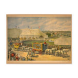 White Horses Parade Circus Poster postcards
