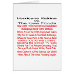 White Hurricane Katrina Vs Iowa Greeting Card
