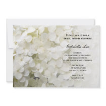 White Hydrangea Bridal Shower Invitation