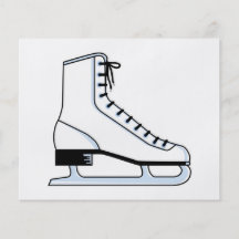 white ice skate vector graphic flyer design