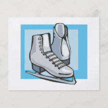 white ice skates graphic flyer