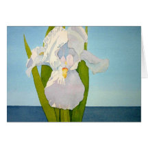 White Iris Watercolor Card