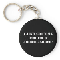 White Jibber Jabber Keychain