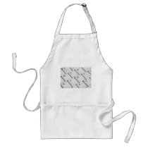 White Keyboard Buttons Apron