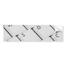 White Keyboard Buttons Bumper Sticker