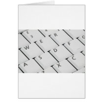White Keyboard Buttons Greeting Card