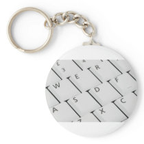White Keyboard Buttons Keychain