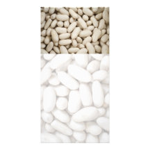 White kidney beans personalized photo card