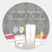 white kitchen fruit dough bakery package sticke... sticker