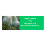 White Kittens Bookmark Business Cards