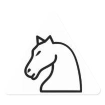 White Knight Triangle Stickers