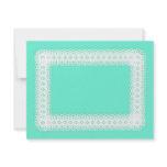 White Lace on Lime Green -DIY Announcements