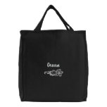 White Lace Wedding - Groom Tote embroidered bags
