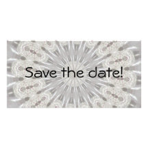 White Lace Wedding Kaleidoscope (Your Words Here) Photo Cards