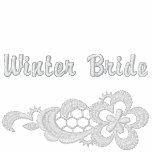 White Lace Wedding - Winter Bride embroidered shirts