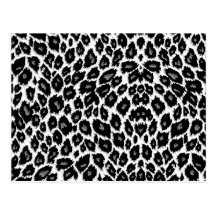White Leopard Design Post Cards
