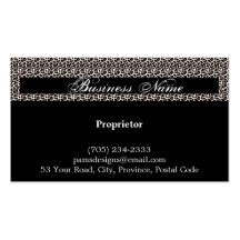 White Leopard Frame Business Card
