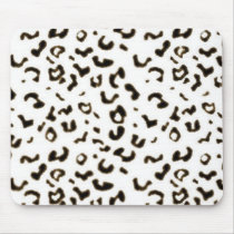 white leopard mouse mat