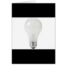 WHITE LIGHT BULB GREETING CARDS