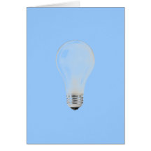 WHITE LIGHT BULB GREETING CARDS
