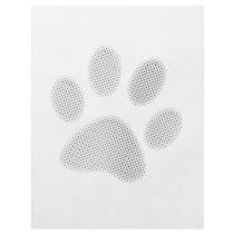 White/Light Grey Halftone Paw Print