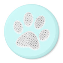 White/Light Grey Halftone Paw Print