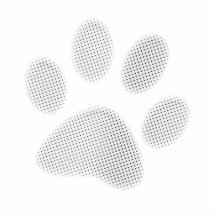 White/Light Grey Halftone Paw Print Photo Cut Outs