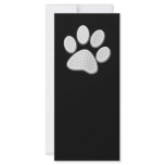 White/Light Grey Halftone Paw Print rack cards