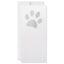 White/Light Grey Halftone Paw Print