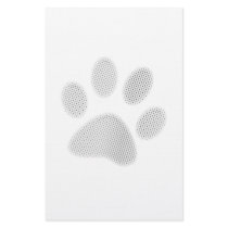 White/Light Grey Halftone Paw Print