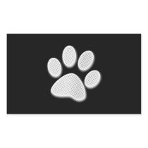 White/Light Grey Halftone Paw Print
