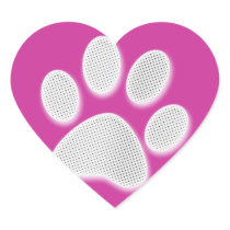 White/Light Grey Halftone Paw Print