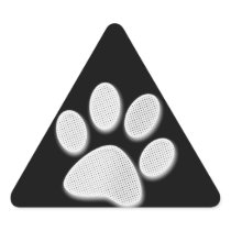 White/Light Grey Halftone Paw Print