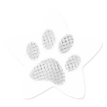 White/Light Grey Halftone Paw Print