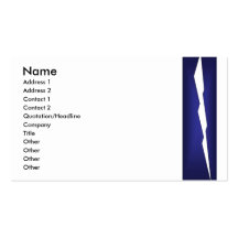 White Lightening on Blue Business Card