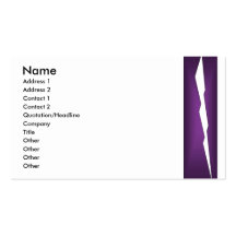 White Lightening on Purple Business Cards