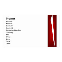 White Lightening on Red Stripe Business Card
