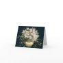 White Lilies and Roses In Gold Bowl Note Card