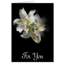White Lilies Fantasy Greeting Cards