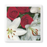 "White Lilies Red Roses" Magnet