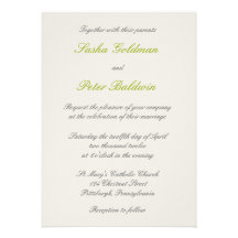 White Lillies Floral Wedding Invitation 1