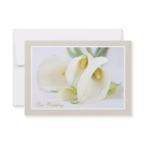 White Lillies Wedding RSVP Cards