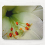 White Lilly Flower Mousemat mousepads