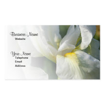 White Lilly Flower Professional Business Card