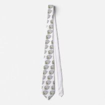 White lily and rain drops neck tie
