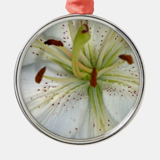 White Lily Christmas Ornament