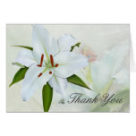 White Lily Funeral Thank You Cards