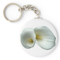 White Lily Key Chain