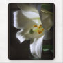 White Lily Mouse Pads